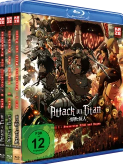 Attack on Titan - Anime Movie - Trilogie - Gesamtausgabe - ohne Schuber - Blu-ray (Deutsch)
