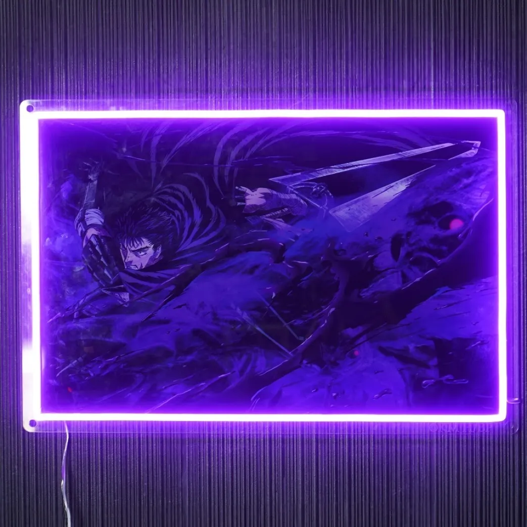 Berserk - Guts Neon LED Poster - Crunchyroll Exclusive