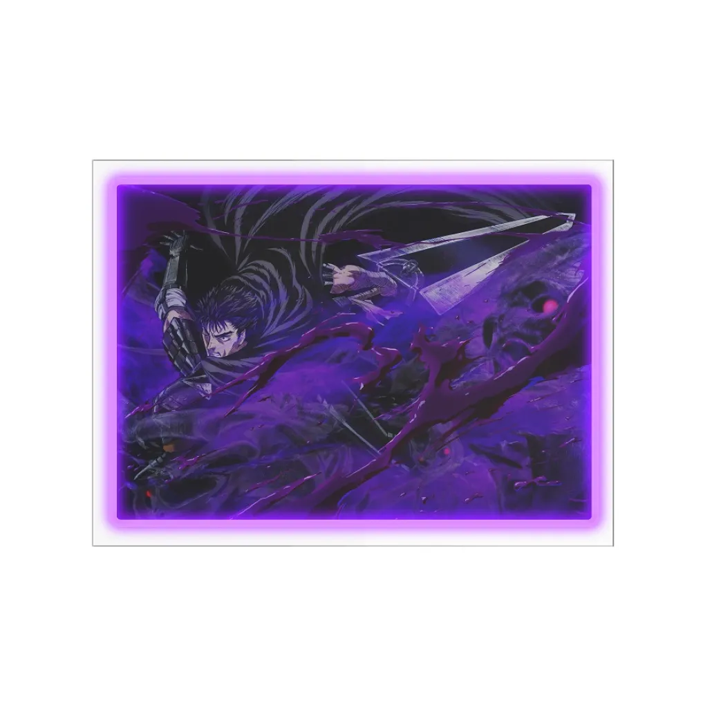 Berserk - Guts Neon LED Poster - Crunchyroll Exclusive