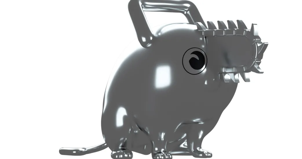 Chainsaw Man � Pochita Vinylfigur (Silver Chrome Ver.) � Exklusiv bei Crunchyroll