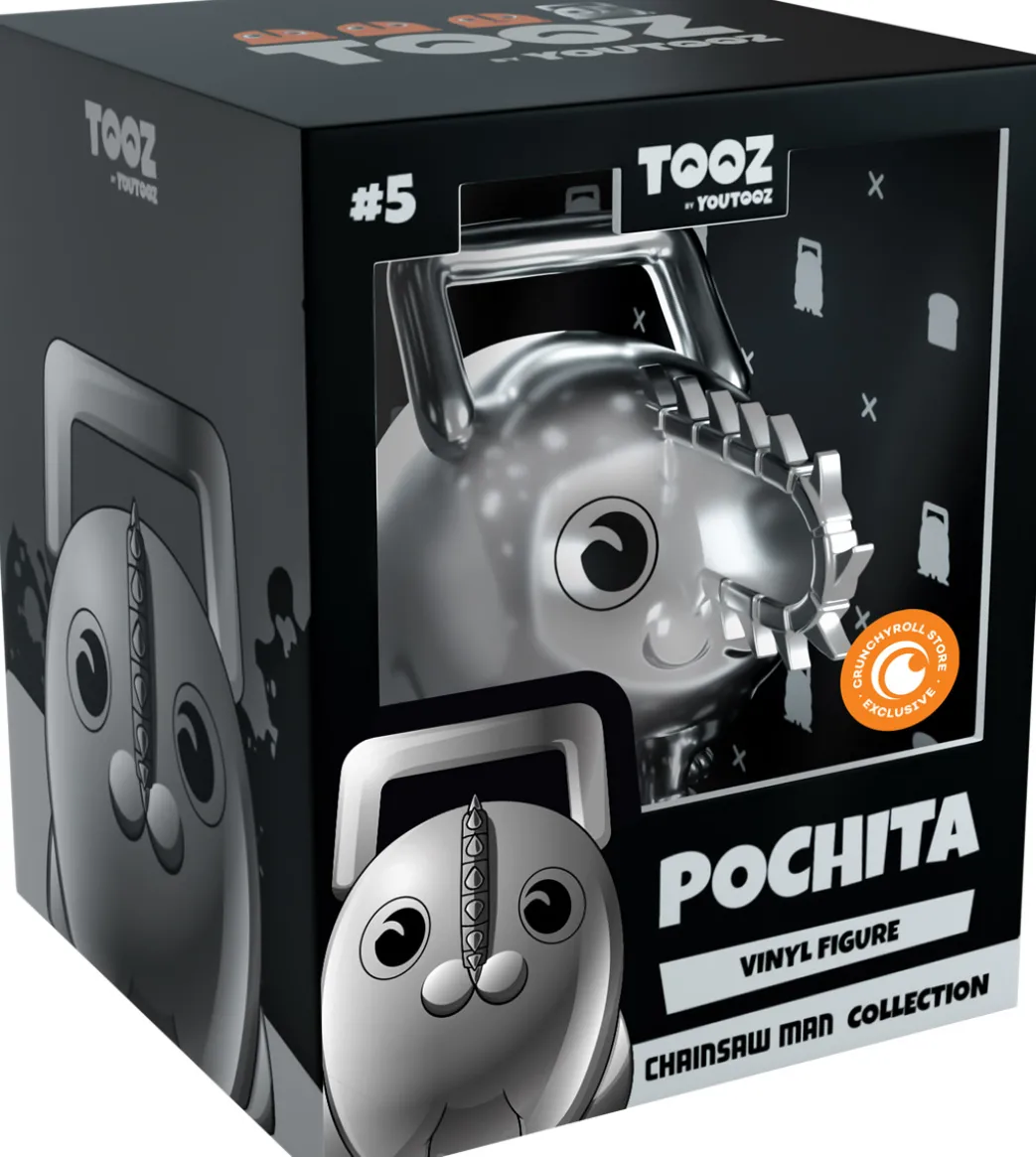 Chainsaw Man � Pochita Vinylfigur (Silver Chrome Ver.) � Exklusiv bei Crunchyroll