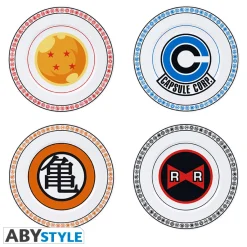 Dragon Ball - Set Of 4 Plates - Embl&egrave;mes