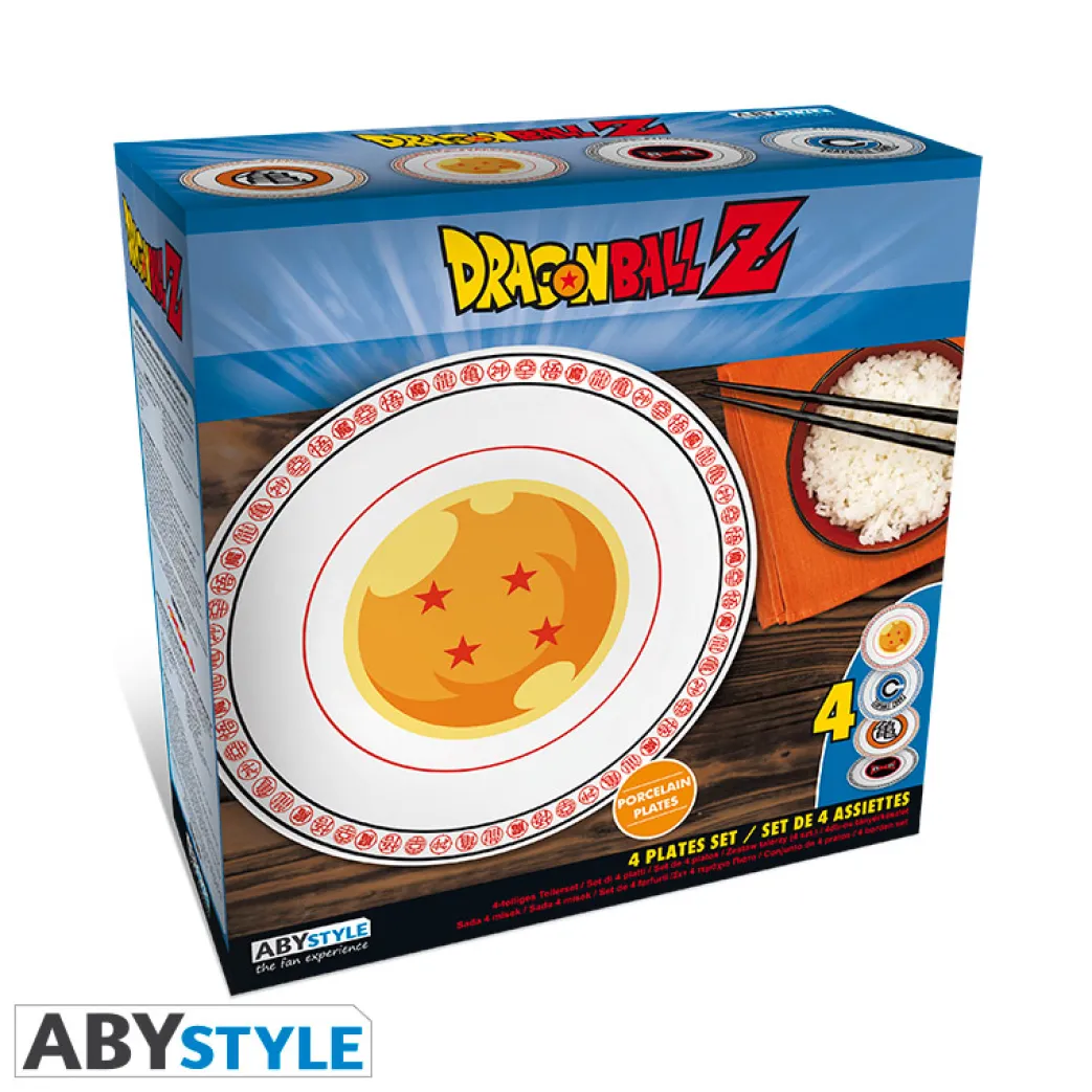 Dragon Ball - Set Of 4 Plates - Emblèmes