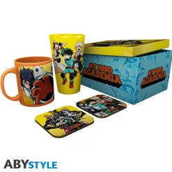 My Hero Academia - Large Glass + Mug + 2 Coasters Heros*