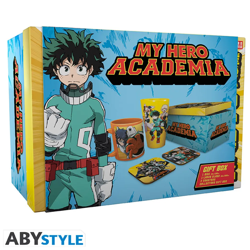 My Hero Academia - Large Glass + Mug + 2 Coasters Heros*