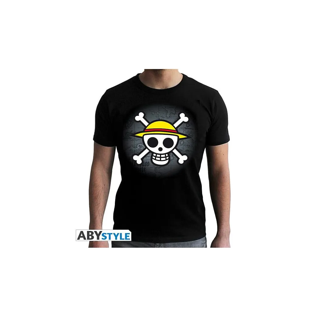 One Piece - T-shirt Skull With Map