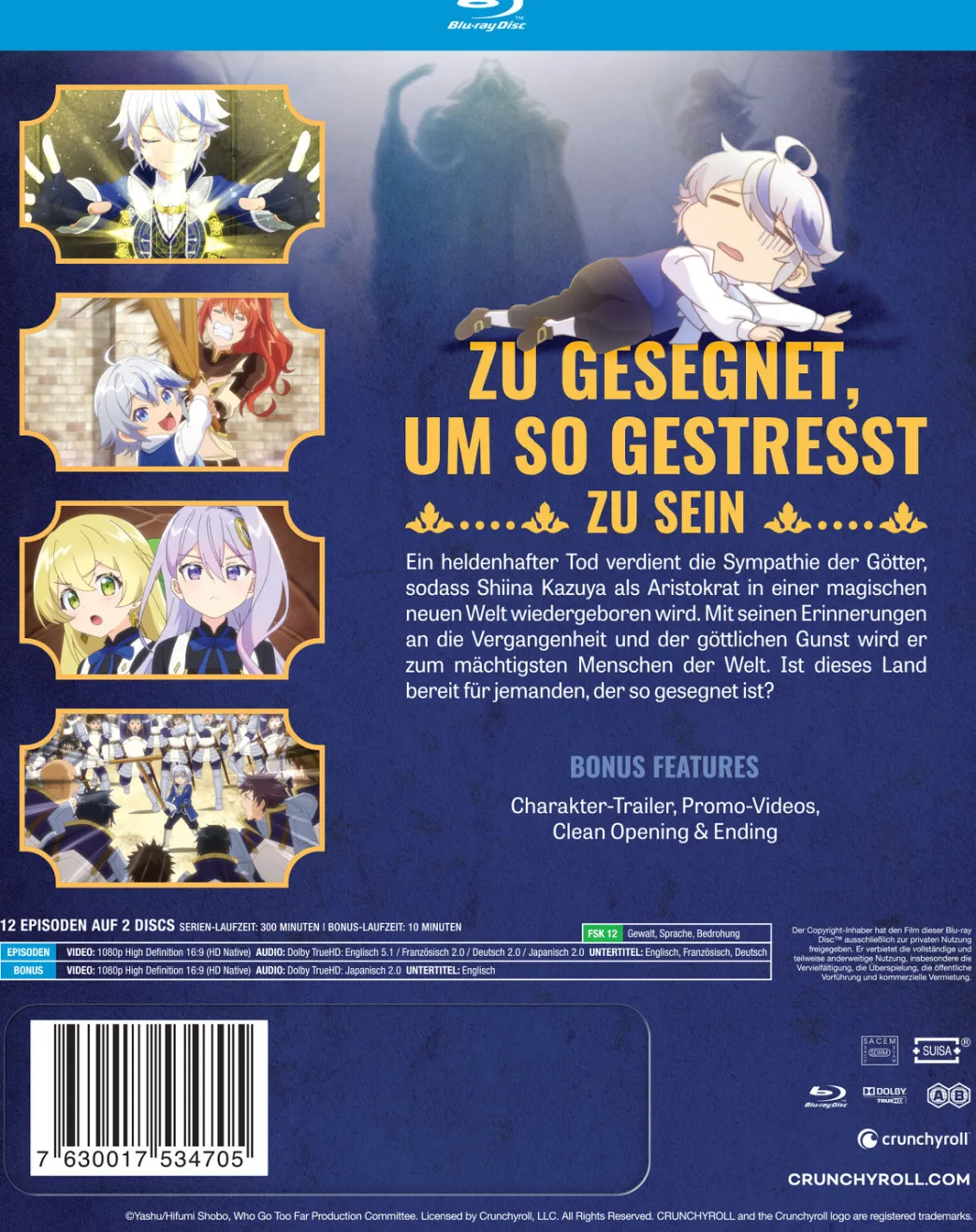 The Aristocrat’s Otherworldly Adventure: Serving Gods Who Go Too Far - Die Parallelwelt-Chroniken des Aristokraten - Gesamtausgabe - Blu-ray (Deutsch)